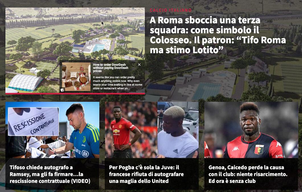 L'équipe de l'AS Roma se sépare d'une troisième équipe : comment simuler le Colosseo. Le patron : "Tifo Roma ma stimo Lotito"